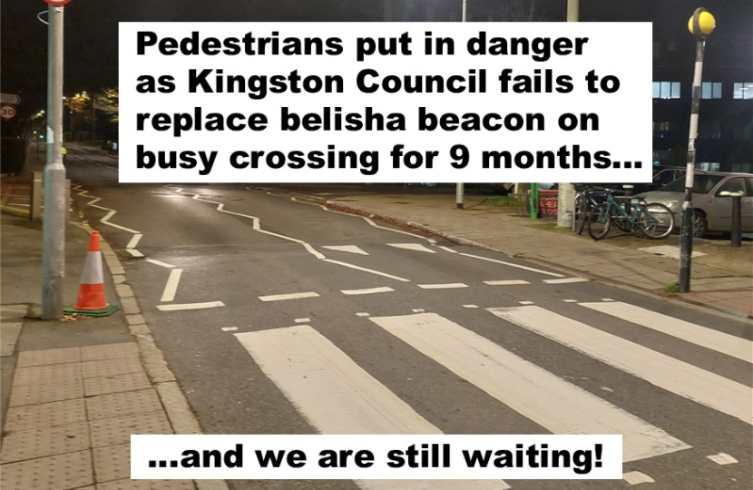 Kingston Council refuse to fix dangerous crossing outside Norbiton Station