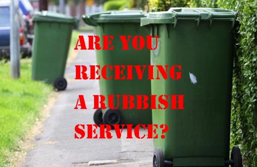 Are you receiving a rubbish waste and recycling service?