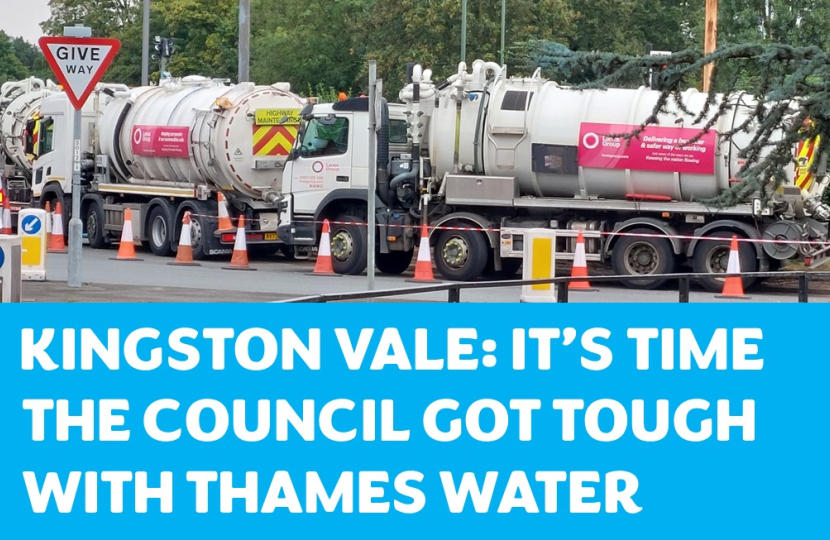 Kingston Vale roadworks caused by Thames Water