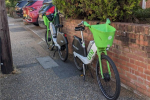 Poorly parked Lime bike