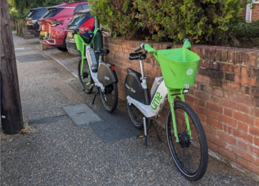 Poorly parked Lime bike