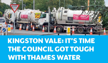 Kingston Vale roadworks caused by Thames Water